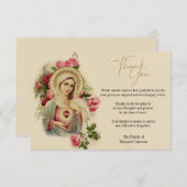 宗教カトリックヴァージンメアリー弔意 サンキューカード (正面/裏面)