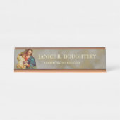 宗教カトリックヴァージン母マリアイエス デスクネームプレート (正面)