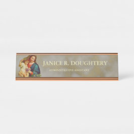 宗教カトリックヴァージン母マリアイエス デスクネームプレート