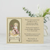 宗教カトリック乳児イエズス悔やみや弔慰サンキュー サンキューカード (スタンド正面)