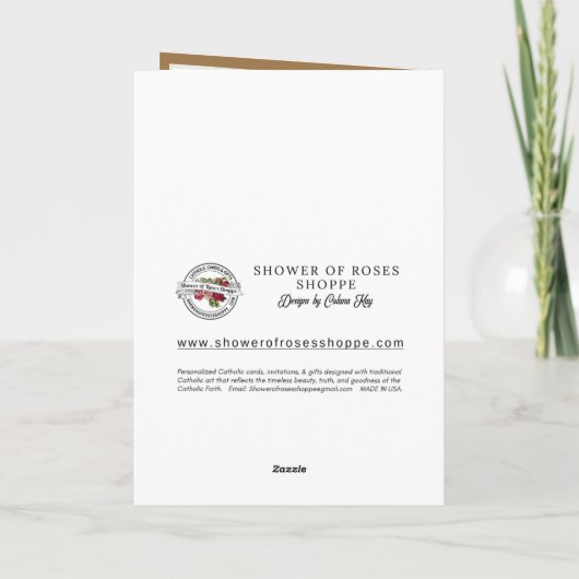 宗教カトリック司教授与記念日 カード (裏面)