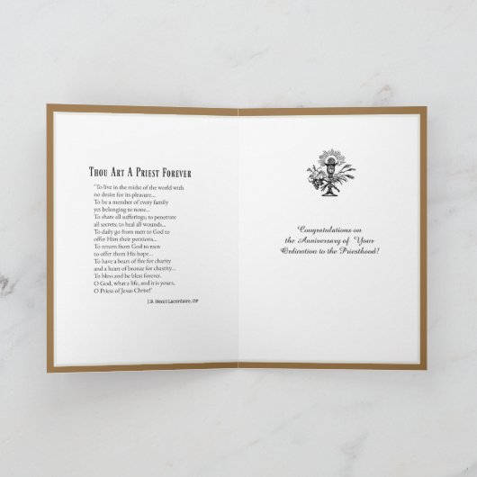 宗教カトリック司教授与記念日 カード (内部)