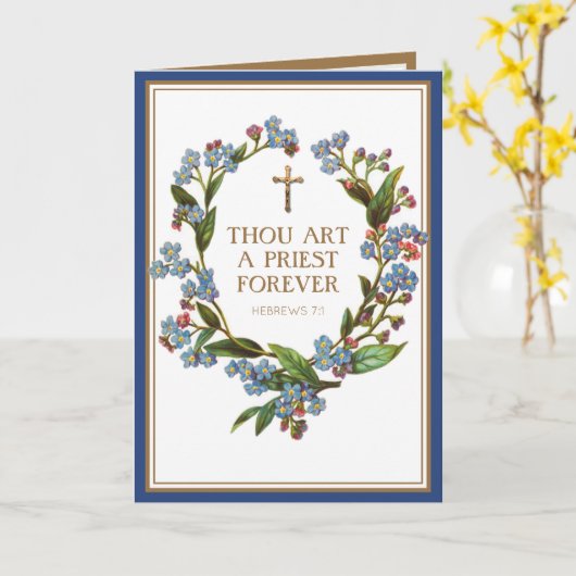 宗教カトリック司教授与記念日 カード (黄色い花)