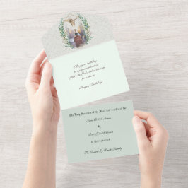 宗教カトリック大量供養ヴァージンマリアオール オールインワン招待状