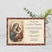 宗教カトリック弔問イエスの感謝してい葬儀 サンキューカード (スタンド正面)