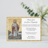 宗教カトリック弔問イエスの感謝してい葬儀 サンキューカード (スタンド正面)