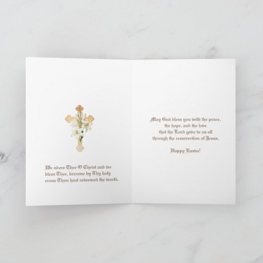 宗教カトリック復活祭イエス復活祭マリア シーズンカード (内部)