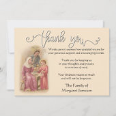 宗教カトリック感謝してい聖家族弔慰 サンキューカード (正面)