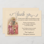 宗教カトリック感謝してい聖家族弔慰 サンキューカード (正面/裏面)