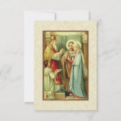 宗教カトリック教の求愛の婚約の祈りの言葉 --- 出欠カード (正面)