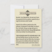 宗教カトリック教の求愛の婚約の祈りの言葉 --- 出欠カード (裏面)