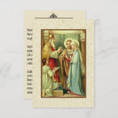 宗教カトリック教の求愛の婚約の祈りの言葉 --- 出欠カード (正面/裏面)