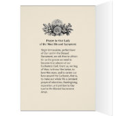 宗教カトリック教の聖母マリアの聖餐式の祈りの言葉 (内側 (左))