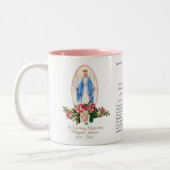 宗教カトリック教の葬儀の記念物 ツートーンマグカップ (左)