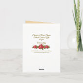 宗教カトリック教会イエス聖なるハート 伝統的 サンキューカード (裏面)