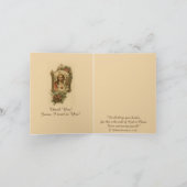 宗教カトリック教会イエス聖なるハート 伝統的 サンキューカード (内部)