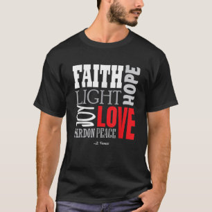 宗教カトリック祈りの言葉平和ギフトサンフランシス Tシャツ