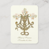 宗教カトリック結婚式の引き出物聖札 名刺 (正面)