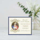 宗教カトリック聖なるハートイエスの葬儀 サンキューカード (スタンド正面)