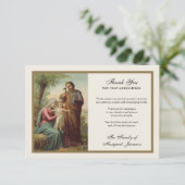 宗教カトリック聖なる家族イエスの哀悼 サンキューカード (スタンド正面)