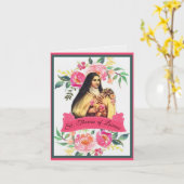 宗教カトリック聖テレーゼ祈りの言葉ノヴェナ カード (黄色い花)