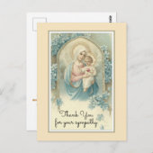 宗教カトリック葬儀お悔やみ ポストカード (正面/裏面)