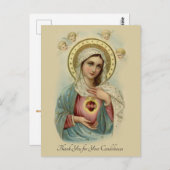 宗教カトリック葬儀お悔やみ ポストカード (正面/裏面)