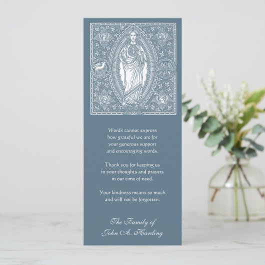 宗教カトリック葬儀悔やみや弔慰サンキューカード カード (スタンド正面)