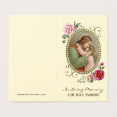 宗教カトリック葬儀記念聖札 名刺 (外部フラット)