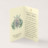 宗教カトリック葬儀記念聖札 名刺 (内部)