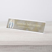 宗教カトリック賛美ヴァージン母マリア デスクネームプレート (正面)