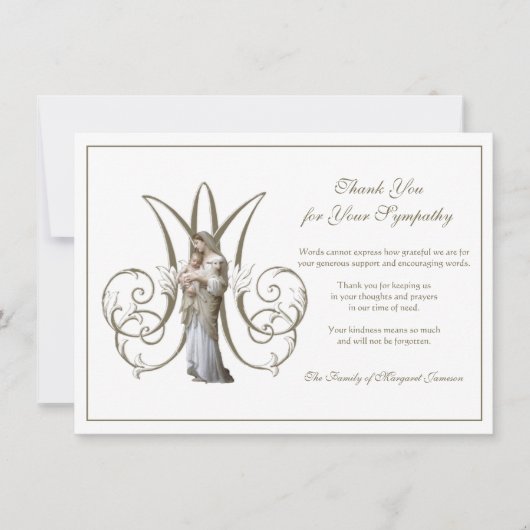 宗教カト賛美リックヴァージン サンキューカード (正面)