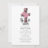 宗教ガーリー洗礼招待状 招待状 (正面)