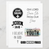 宗教キリスト教イエス引用文聖句 (正面/裏面)