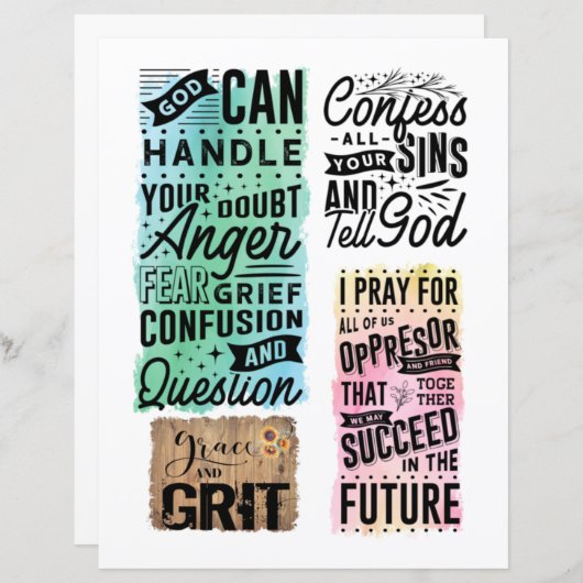 宗教キリスト教イエス引用文聖句 (正面/裏面)