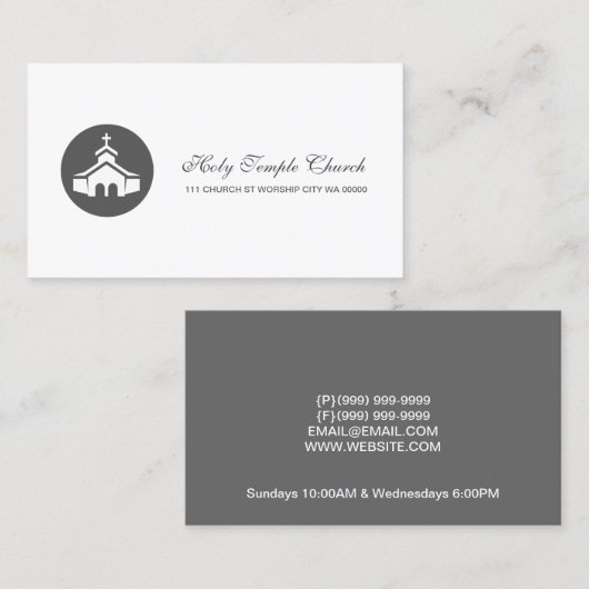宗教キリスト教スピリチュアル教会牧師 名刺 (正面/裏面)