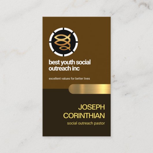 宗教キリスト教三魚レトロ層教会 名刺 (正面)