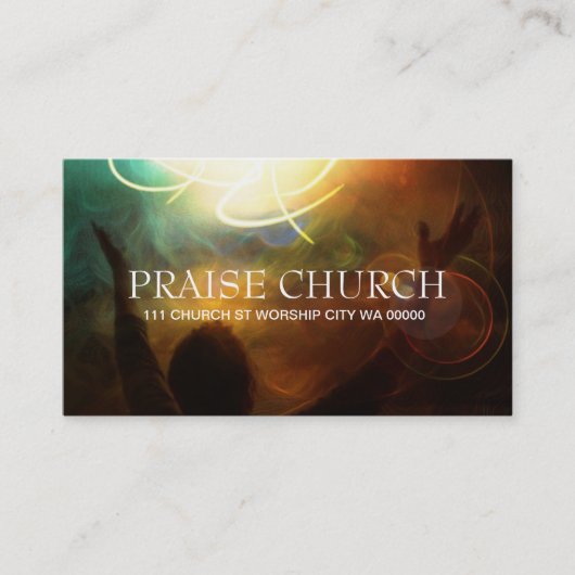 宗教キリスト教牧師スピリチュアル教会賛辞 名刺 (正面)