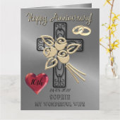 宗教キリスト教記念カード妻用 カード (黄色い花)