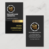 宗教キリスト教魚レトロ層牧師 名刺 (正面/裏面)