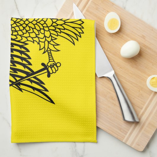 宗教ギリシャ正教会の旗アトス自治修道士共和国 キッチンタオル (四つ折り)