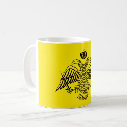 宗教ギリシャ正教会の旗アトス自治修道士共和国 コーヒーマグカップ (正面左)