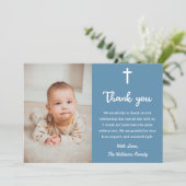 宗教クリスチャン《キリスト教》洗礼式や命名式バプテスマ聖餐会 サンキューカード (スタンド正面)