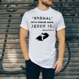 宗教クリスチャン・ノーマルは来イエスの後ろではない Tシャツ