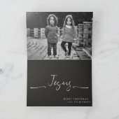 宗教クリスマスの写真カード シーズンカード (内部)