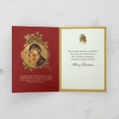 宗教クリスマスイエスヴァージンマリーヴィンテージ  シーズンカード (内部)