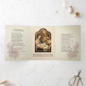 宗教クリスマスイエズスヴァージンマリーポエムトリフォル 三つ折りクリスマスカード (内部)