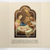 宗教クリスマスイエズスヴァージンマリーポエムトリフォル 三つ折りクリスマスカード (内部中)