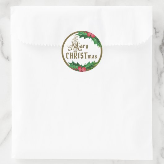 宗教クリスマスカトリックヴァージンマリクロス ラウンドシール (バッグ)