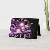 宗教クリスマスカードの紫色の装飾 シーズンカード (正面)